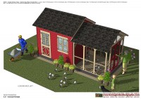 CB202 _ Combo Chicken Coop Garden Shed Plans Construction_02